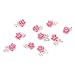 10x Alloy 3D Nail Art Rose Bow Tie Rhinestones Glitters Acrylic DIY Decoration