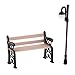 Produktbild Fenteer 2pcs 1:12 Puppenhaus Gartenmöbel Mini Parkbank Gartenbank und Straßenlampe Ornament Handwerk Zubehör - # B