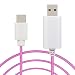 Produktbild MuSheng für Typ-C Kabel Cable, USB C Kabel auf 1M USB Datenkabel LED Licht Ladekabel für Samsung Galaxy Note 9 / S9+ / S9 / S8+ / S8, MacBook Pro 2016, Huawei P10 (Rosa)