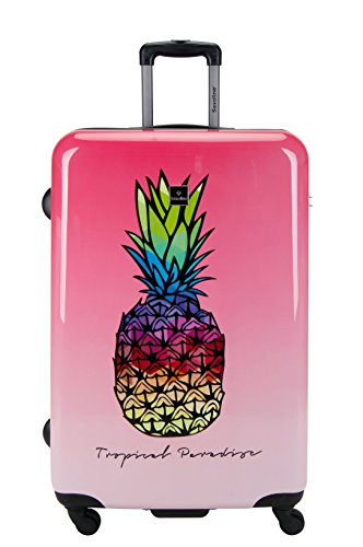 Preisvergleich Produktbild Koffer XL Trolley Hartschale Saxoline Ananas Frucht Obst 77x53x30cm Bowatex