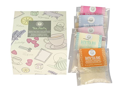 Tea Party Bath Gift Set - Set of 5 Aromatherapy Salt Tea Bags