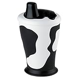 Anywayup Cow Beaker (300 ml, Black/ White)