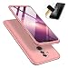Produktbild Huawei Mate 20 Lite Handyhülle + Displayschutzfolie, LaiXin Huawei Mate 20 Lite Hülle 360 Grad PC Plastik Hard Case Cover Fall-Abdeckung Schutzhülle mit Panzerglas - Rosegold