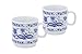Produktbild Kahla 48A180A72005A Zwiebelmuster | Porzellan Geschirr Becher | Tassen-Set 2 Personen blau weiß rund 2 teilig Set Kaffeebecher große Kaffeetassen