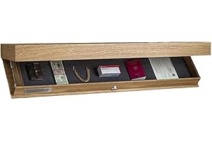 Auosxny Wandboard mit Geheimfach, Magicflap Designer Regal mit Geheimfach, Verstecktes Fach Möbel, für Wohnzimmer oder Büro (Schwarz)(Wood Color)