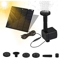 Molbory Solar Springbrunnen Solar Teichpumpe mit Solar Panel Eingebaute Batterie Wasserpumpe Solar Schwimmender Fontäne…