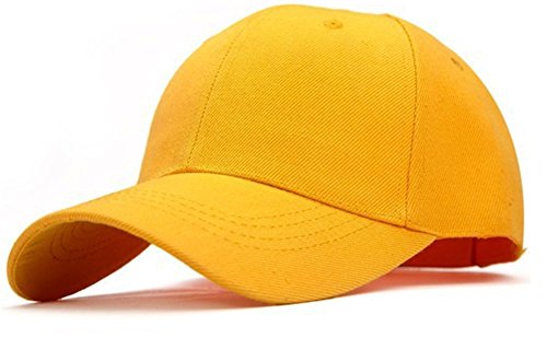 JUNGEN Hombres y Mujeres de Moda Gorra de béisbol Ciclismo Senderismo al Aire Libre Camping Sun Hat Travel (Amarillo)