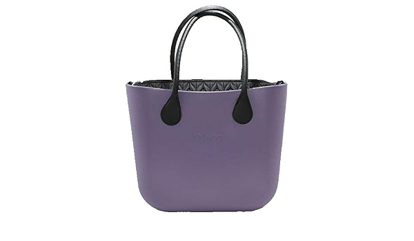 O bag borsetta Viola Scuro con manici in ecopelle nero - Borse, borsette  donna • Differenta.it