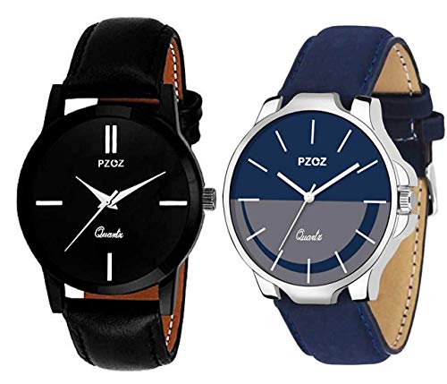 PZOZ Pack of 2 Multicolour Analog Analog Watch for Men and Boys RS.199.00