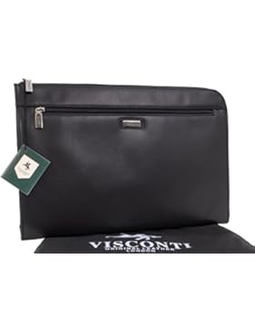 Leder A4 Reißverschluss Konferenzmappe Schreibmappe von Visconti - 18238 - BOND
