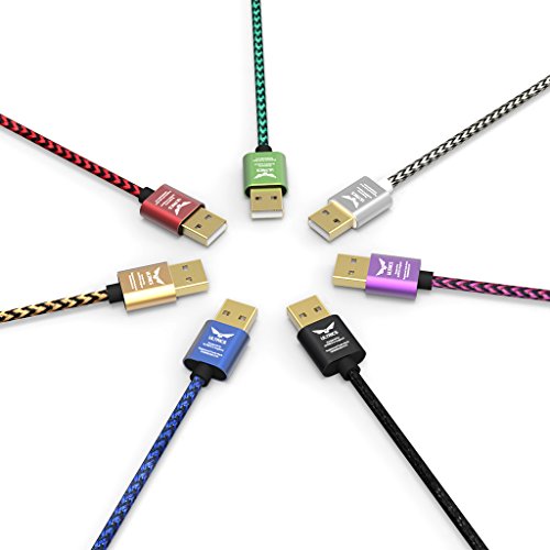 ULTRICS® Micro USB Kabel [3M – 9FT] Nylon geflochtenes Aufladeeinheits-Kabel Tangle geben Synchronisierungsauflade USB-androides Aufladeeinheits-Blei für Samsung-Galaxie, Sony, Nokia, Microsoft, Motorola, Kindle, Nexus, Huawei, LG, Xiaomi, OPPO – Lebenszeit-Garantie, Geld frei Zurück Garantie - 6