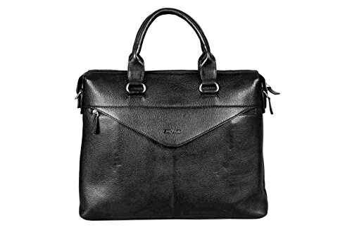 SCHARF Ser Finn Davos-The Silent Selection 16" Leather Laptop-Macbook Crossbody Shoulder Sleeve Messenger Briefcase Bags.
