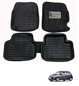 KOZDIKO Thermoplastic Elastomer Car Foot Mat for Hyundai Grand I10 (Black)