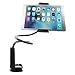 Price comparison product image Tablet Holder Cell Phone Holder Gooseneck iPhone Holder iPad Stand Cellphone Stand Bolt Clamp with Bracket for Apple or Android Devices 4-10.6 Inches, 360 Degree Rotating, 32 Inches Flexible Arm [Black]