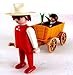 Produktbild playmobil ® - Figur - Mann - Bauer mit Kind und Bollerwagen - Karre Handwagen - Blumen - Tochter