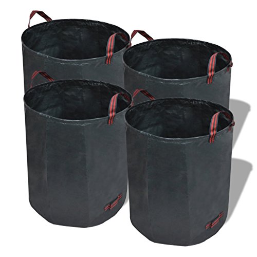vidaXL 4x Rasensack Gartensack Laubsack Gartenabfallsack Abfallsack 272L PP