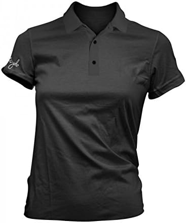 Fayde Europe Ladies Plain Black Fashion Golf Polo, Ladies Golf Shirt, Ladies Polo, Ladies Polo T Shirt, Comfort Fit, TASTEX Hygienic Finishing, Rescue Fabric, Moisture Wicking, Anti-Bacterial.