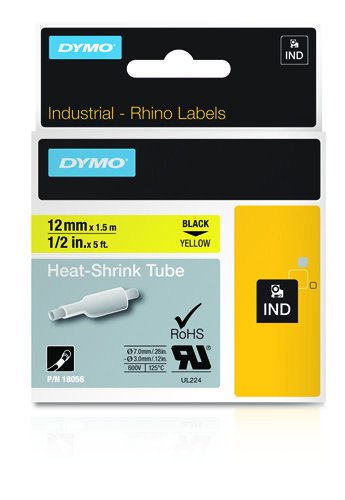 DYMO RhinoPRO Heat shrink tubes - Cintas para impresoras de etiquetas  Caja  34 mm  88 mm 