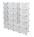 Produktbild ts-ideen Kleiderschrank Garderoben Flur Schrank Badschrank Wäscheschrank Weiß Hoch Regal 150 x 187 cm mit 12 Fächern und 2 Kleiderstangen