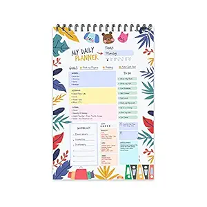 Leafs Theme Daily Planner Diary (A5 Size - 8.5