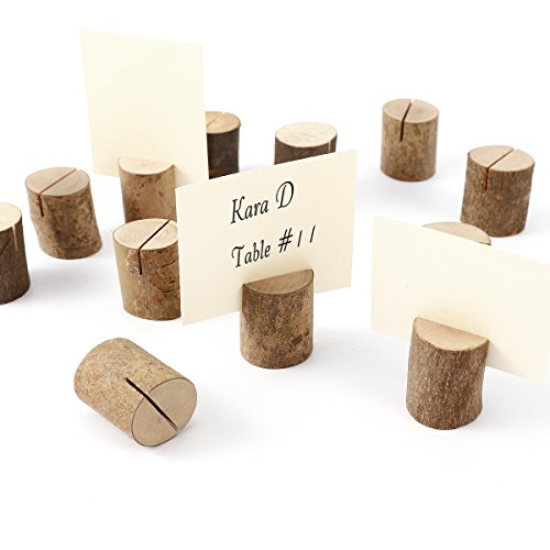 50 x Holz Holzsteg Kartenhalter Platzkarte Tischkartenhalter Namesschild Fotohalter Hochzeit Deko - 3