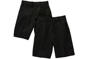 LISTERS SCHOOLWEAR Boys Twin-Pack School Shorts - Pull Up Elasticated Waist - Grey - Ages 2-18y Pull On