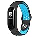 Produktbild BZLine® Armband für Xiaomi Mi Band 3, Ersatz Belüften Sport Weichen Armband Wasserdichtes Mehrfarbiges Handschlaufe für Xiaomi Mi Band 3 Smart Armband Fitness Tracker (Blau)