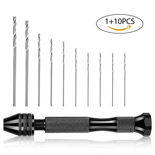 GHB Mini Bohrmaschine kleine bohrmaschine mit 10 Spiralbohrer