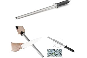 Itian 43 CM Fusil à Aiguiser pour Couteaux,Aiguiseur Couteaux,Fusil à Aiguiser Professionnel Ovale,Fusils de Cuisine de Couteaux Diamant pour des Couteaux de Cuisine et de Boucherie