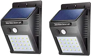 JN-STORE's 20 LED Weatherproof Wireless Security Solar Light Motion Sensor Wall Light for Patio, Garden, Landscape, Deck, Shed, Lawn (2Pc)