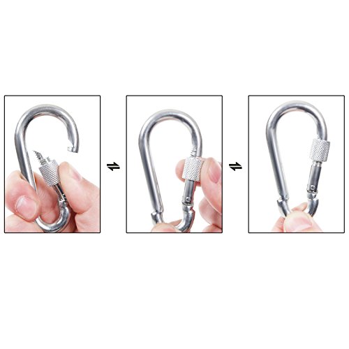 Songmics Befestigungs-Set Aufhängeset für Hängematte TÜV Rheinland geprüft max. statische Belastung 270 kg 3.2m GDC01P - 6