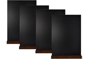 ALLboards Lavagnetta per gesso bifacciale formato A4 per Menu Tavolo - set 4 pezzi