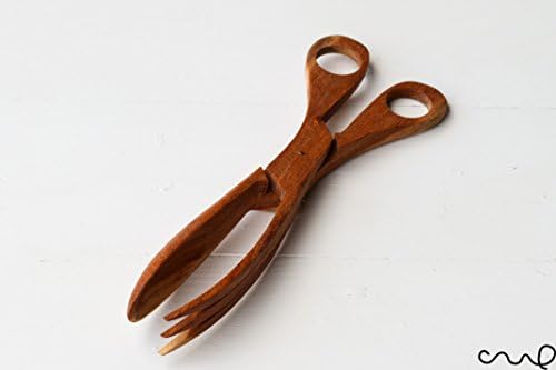 redchocol8® Wooden Salad Pair of Tongs Eco Friendly Fork Spoon Serving Scissors Kitchen VAT