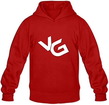 Vanossgaming Logo VG Geek 100% Cotton Long Sleeve Hoodies For Men -  Red - 