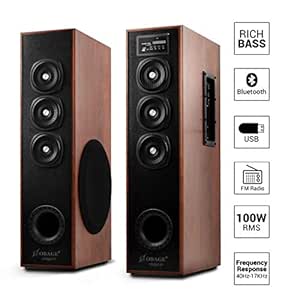 obage dt 2425 tower bluetooth speakers