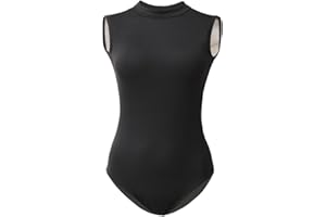ROYAL SMEELA Ärmellos ballett trikot erwachsene stehkragen ballettbody damen ballerina trikots rückenfrei balletttanzbody balletttanztrikot frauen tanzen body