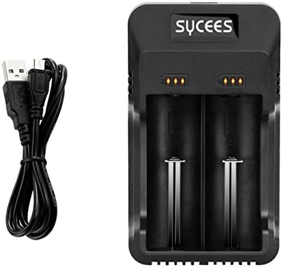 SYCEES Universal Intelligent Charger for 3.7V Li-ion Rechargeable Batteries and A/AA/AAA 1.2V NiMh Ni-Cd Rechargeable Batteries (Batteries not Included)