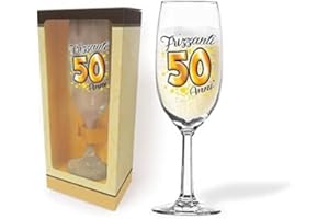 Dor BICCHIERE 50 ANNI Calice flute frizzanti 50 anni Gadget idea regalo festa 50° Compleanno