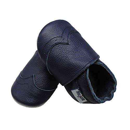 Mejale Weiche Sohle Leder Babyschuhe Lauflernschuhe Krabbelschuhe Kleinkind Kinderschuhe Hausschuhe - 4