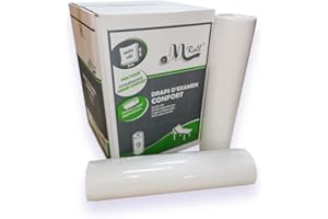 Global Hygiène Draps d'examen point à point pure ouate 2x17.5g/m² - Carton de 9 rouleaux - 2 plis - 135 formats 50x35cm - J226PMR- Certifié France Medical Industrie 5517981