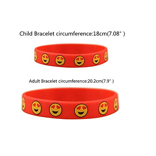 Geburtstagsfeierbevorzugungen,Emoji Silikon Armbänder,Partybevorzugungen für Kinder,Neuheit Spielzeug für Kinder ,Geburtstagsparty liefert für Kinder - 2
