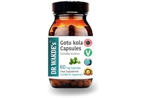 DR WAKDE’S NATURAL HEALTH CARE, LONDON DR WAKDE'S Gotu kola Kapseln (Mandukparni, Centella asciatia, 60 Veg Caps, Ayurveda-Ergänzung, Vegan, Kräuter, Natürlich)