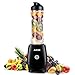Produktbild Aicok Smoothie Blender, Smoothie Maker, Standmixer mit 600ml Tritan Trinkflasche, 4 Edelstahlmesser Entsafter, 300 Watt, BPA Frei, Schwarz