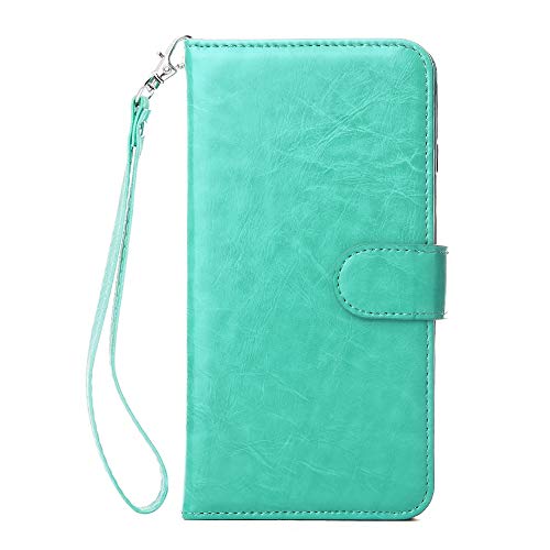 Flip Case for iPhone 6s, 9 Caed Holders Rose Gold Magnetic Closure PU Leather Flip Wallet for Girls Flower Folio Cover Money Pouch Purse Outdoor Protection Shockproof Shell for iPhone 6s