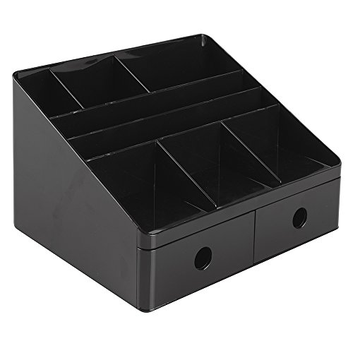 Interdesign 42017EU Linus Schreibtisch Organizer mit Schubladen, schwarz