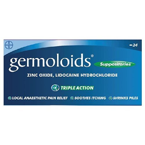 Germoloids Dual Action Suppositories 24 per pack