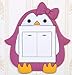 Produktbild Godlife Aufkleber wechseln Einfacher Karikatur-leuchtender Schutz-Schalter-Aufkleber-Wand Sticker_Purple Penguin Wandaufkleber