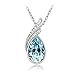 Habors 18K White Gold Plated Ocean Blue Austrian Crystal Astra Pendant RS.229.00