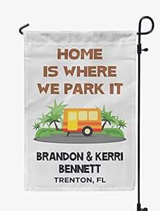 Printtoo White Home Is Where We Park It Motorhome Personalized