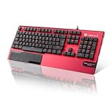 104-Key-Rollover - Mechanische Spieltastatur mit blaue schalter LANGTU 104, für eine längere Lebensdauer mit besserer Haltbarkeit und Reaktionsfähigkeit konzipiert. Es verwendet einen mittelfesten Metallschlüssel mit knackigem Klickgeräusch und präzisem Touch-Feedback. 12 multimediale Tastenkombinationen erleichtern die Bedienung Ihrer Arbeit oder Ihres Spiels und steigern die Effizienz